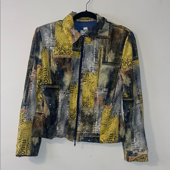 Joseph Ribkoff Jackets & Blazers - Joseph Ribkoff Multicolor Patchwork Jacket Size 10 #268